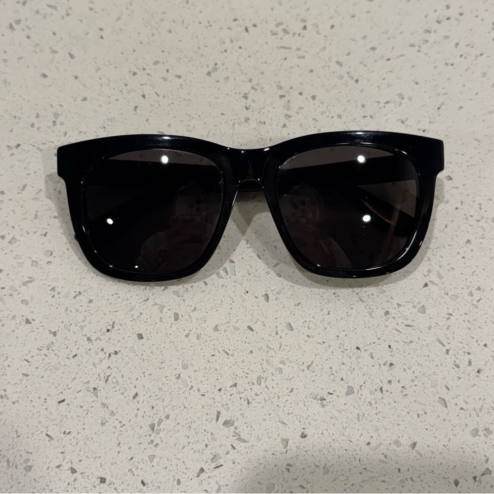 Saint Laurent YSL Black/ Gold SL M24/K Monogram 55MM Rectangular Sunglasses - Picture 7 of 14